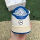 LJR BATCH Air Jordan 1 Retro Low Fragment x Travis Scott Sail Military Blue DM7866-104 