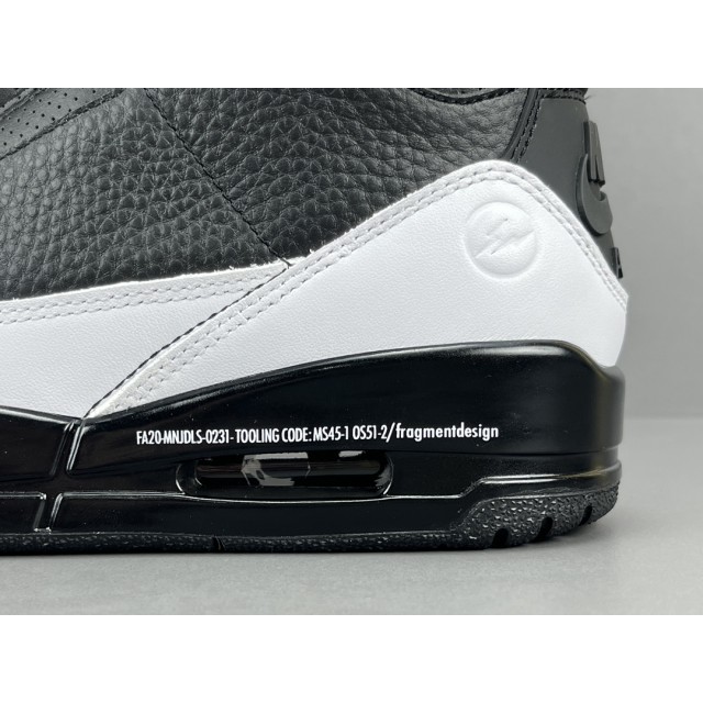 GOD BATCH Fragment Design x Air Jordan 3 Black White DA3595-001