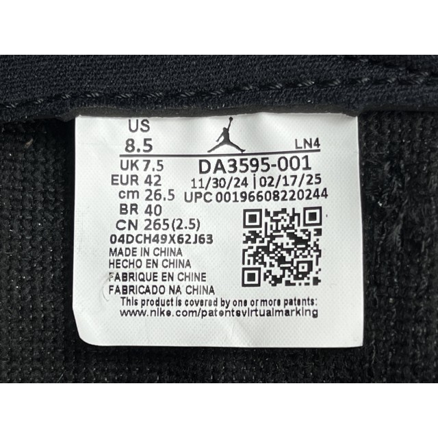 GOD BATCH Fragment Design x Air Jordan 3 Black White DA3595-001