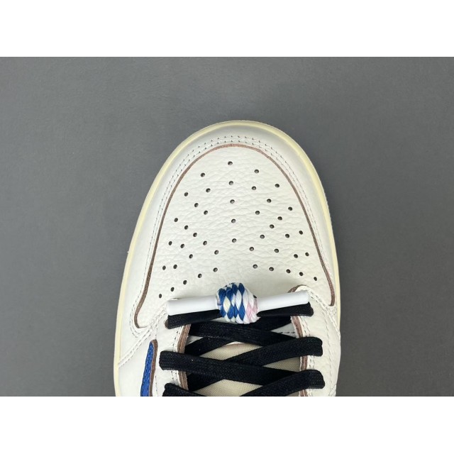 OG BATCH Air Jordan 1 Retro Low Fragment x Travis Scott Sail Military Blue DM7866-104