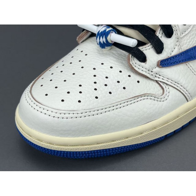 OG BATCH Air Jordan 1 Retro Low Fragment x Travis Scott Sail Military Blue DM7866-104