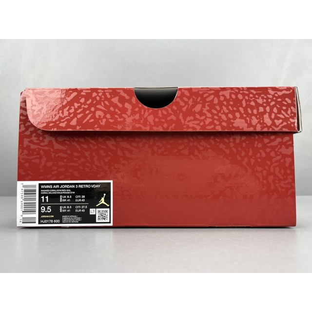 OG BATCH Air Jordan 3 Retro Valentine's Day HJ0178-600
