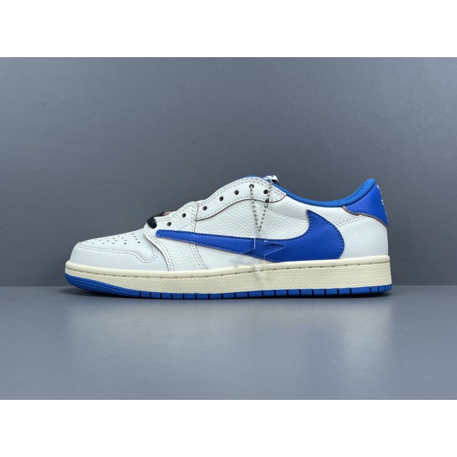 X BATCH Air Jordan 1 Retro Low Fragment x Travis Scott Sail Military Blue DM7866-104