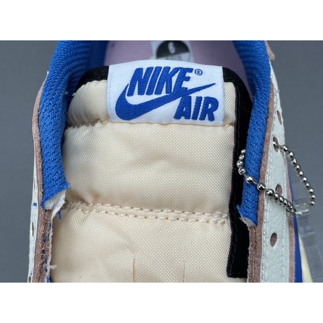 X BATCH Air Jordan 1 Retro Low Fragment x Travis Scott Sail Military Blue DM7866-104