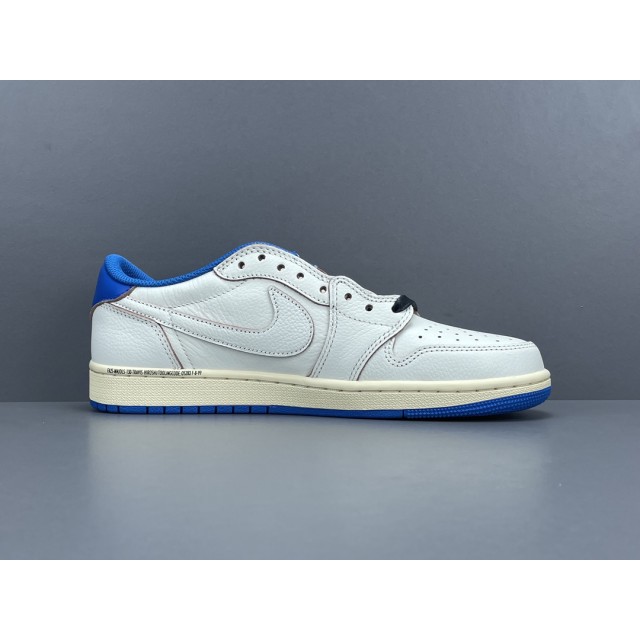 X BATCH Air Jordan 1 Retro Low Fragment x Travis Scott Sail Military Blue DM7866-104