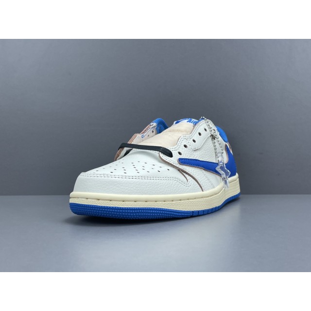 X BATCH Air Jordan 1 Retro Low Fragment x Travis Scott Sail Military Blue DM7866-104