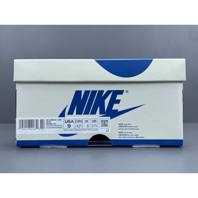 X BATCH Air Jordan 1 Retro Low Fragment x Travis Scott Sail Military Blue DM7866-104