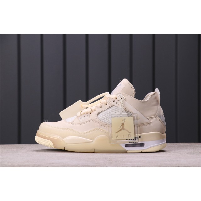 GET BATCH Off-White™ x Air Jordan 4 Retro "Cream Sail" CV9388 100 