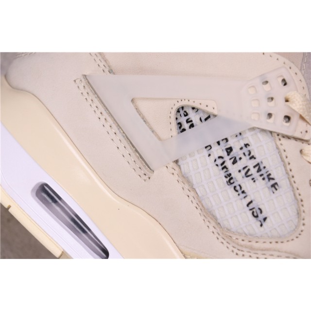 GET BATCH Off-White™ x Air Jordan 4 Retro "Cream Sail" CV9388 100 