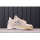 GET BATCH Off-White™ x Air Jordan 4 Retro "Cream Sail" CV9388 100 