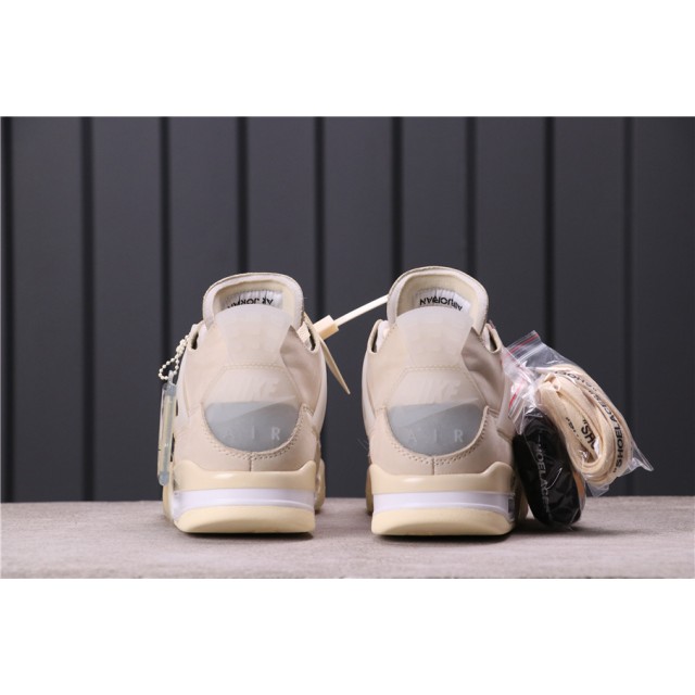 GET BATCH Off-White™ x Air Jordan 4 Retro "Cream Sail" CV9388 100 