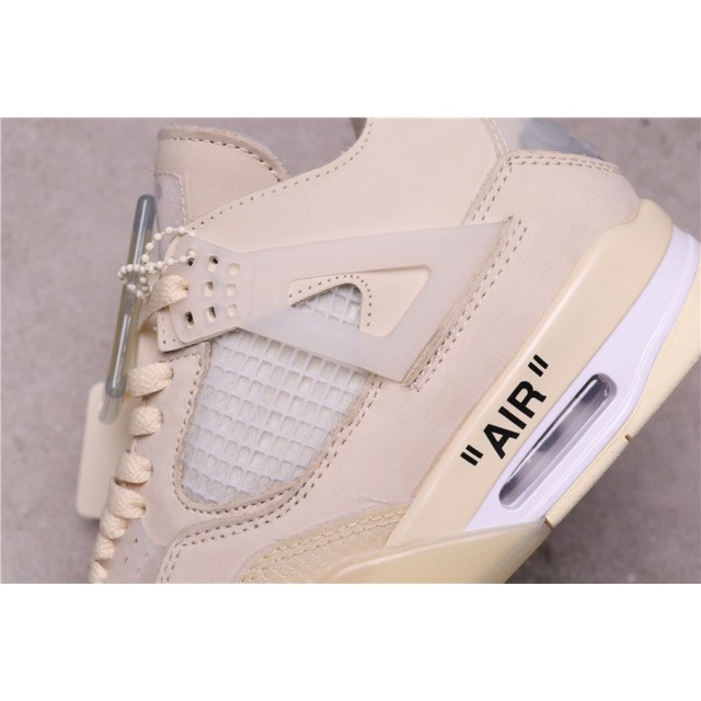 GET BATCH Off-White™ x Air Jordan 4 Retro "Cream Sail" CV9388 100 